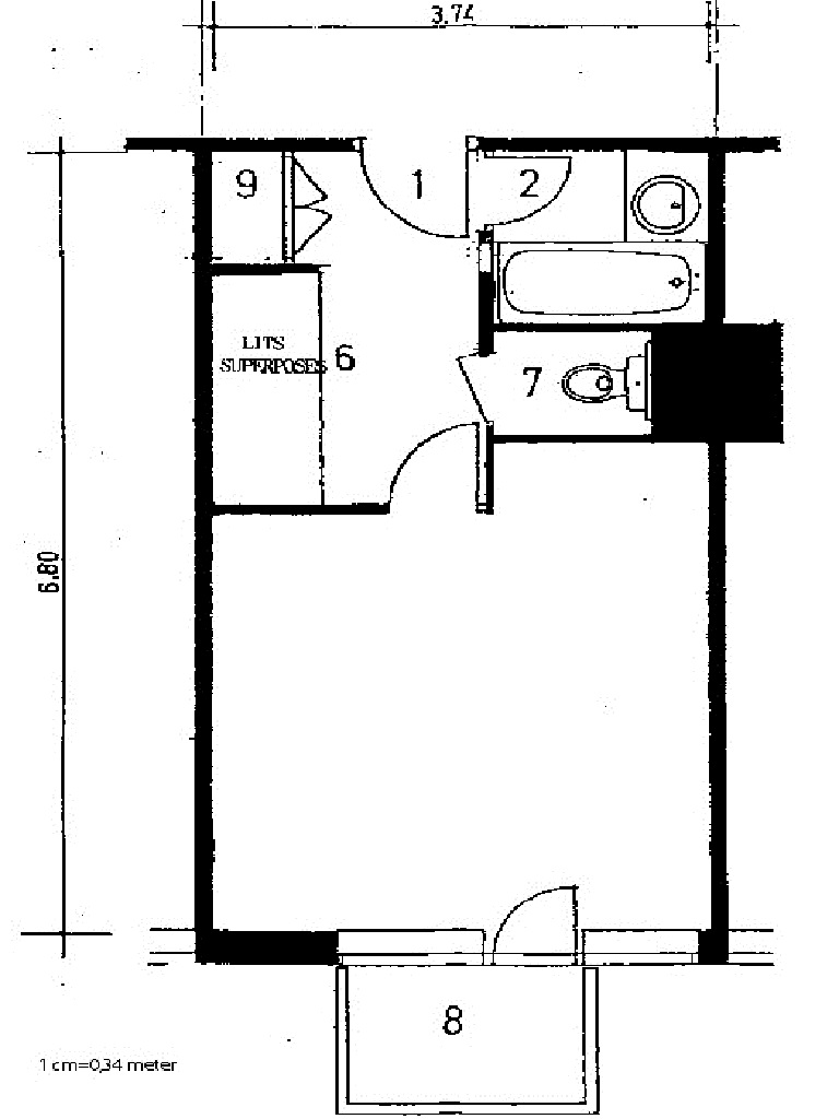 Fontaines Blanches 322 — Plantegning